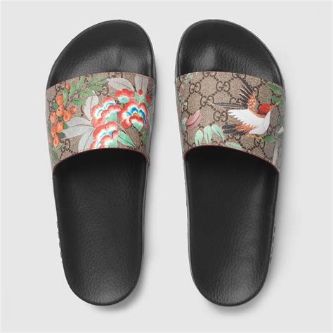 old and new gucci slide side by side|Gucci slip on sandals review.